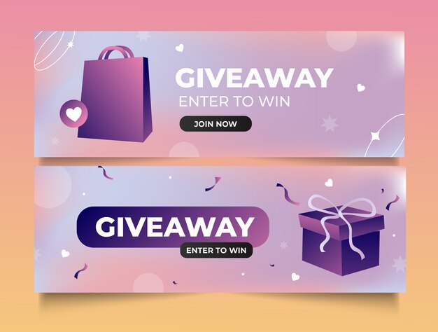 Ingrese degradado para ganar banner horizontal