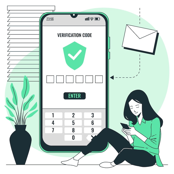 Vector gratuito ingrese la ilustración del concepto de otp