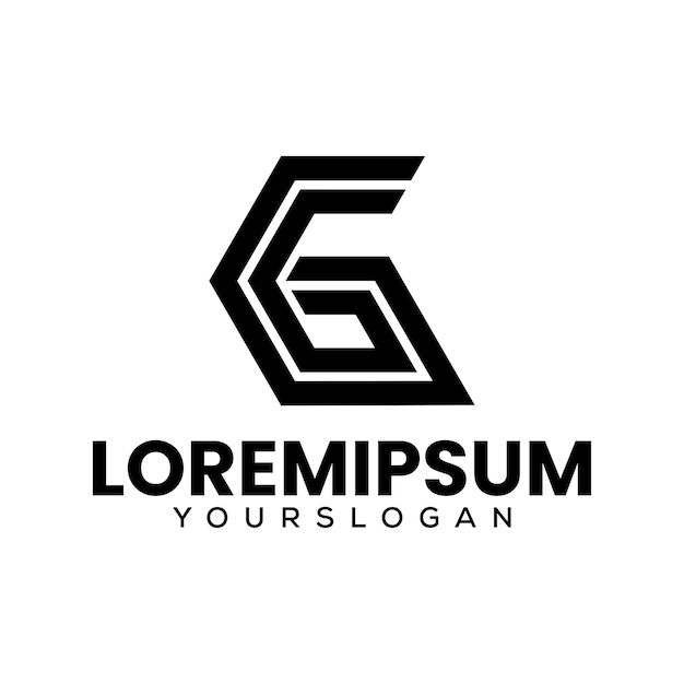 iniciales de la letra G diseño creativo del logotipo