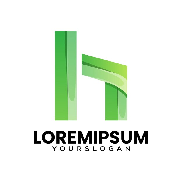 iniciales de la letra H diseño creativo del logotipo