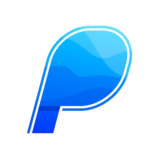 iniciales letra P diseño de logotipo de gradiente abstracto