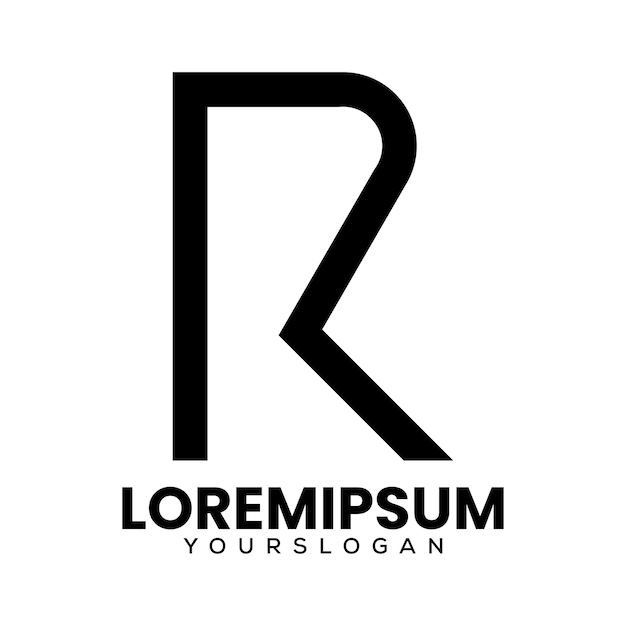 Las iniciales de la letra R diseño creativo del logotipo