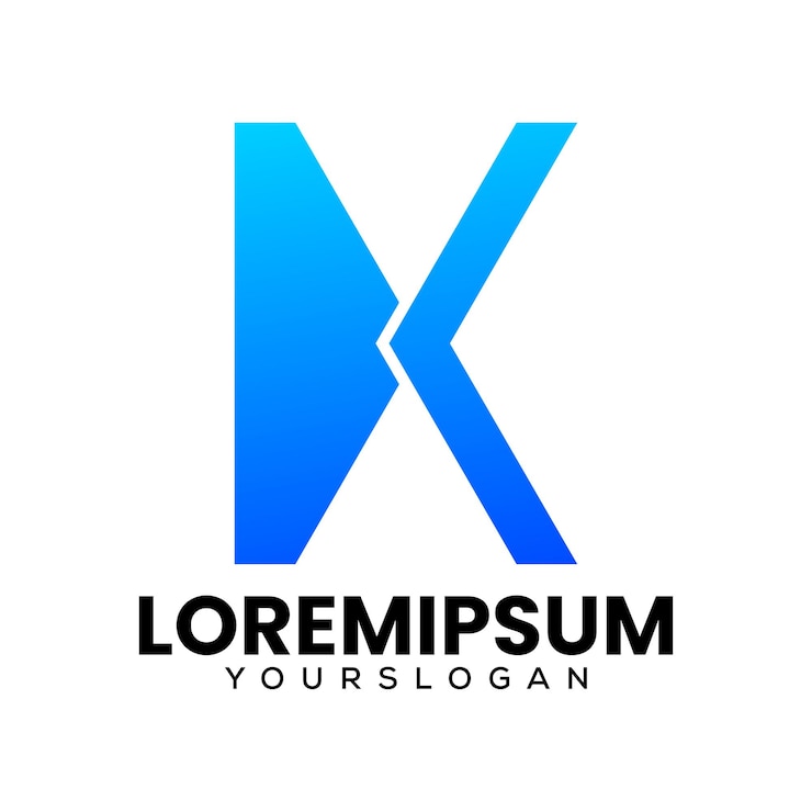 Vector gratuito iniciales x diseño creativo del logotipo
