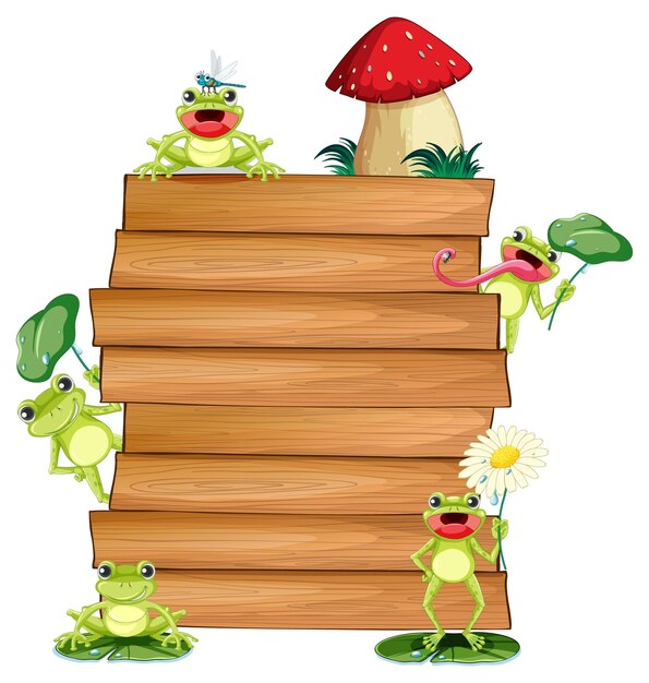 Insecto con banner de tablero de marco de madera