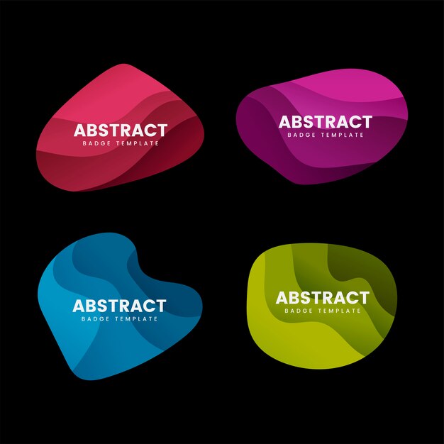 Insignia abstracta diseño conjunto de vectores