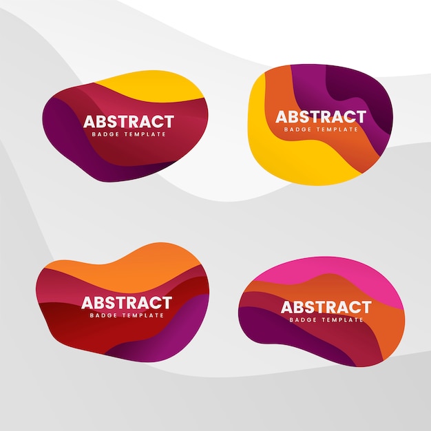 Insignia abstracta diseño conjunto de vectores