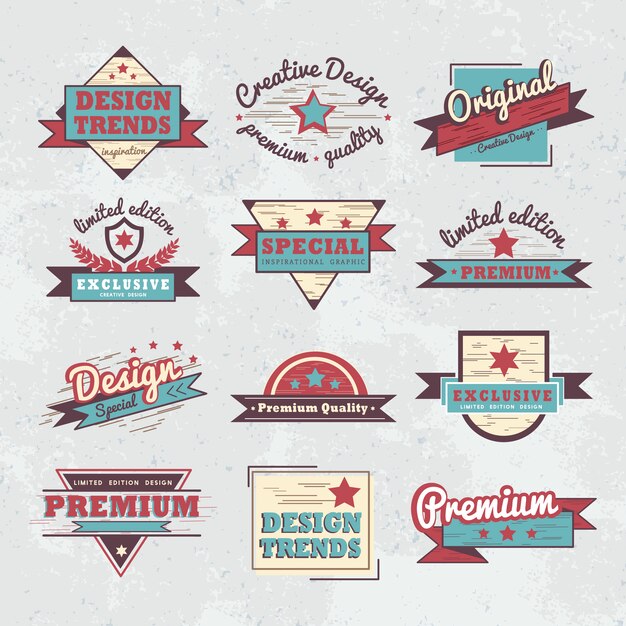 Insignia de calidad premium vector set