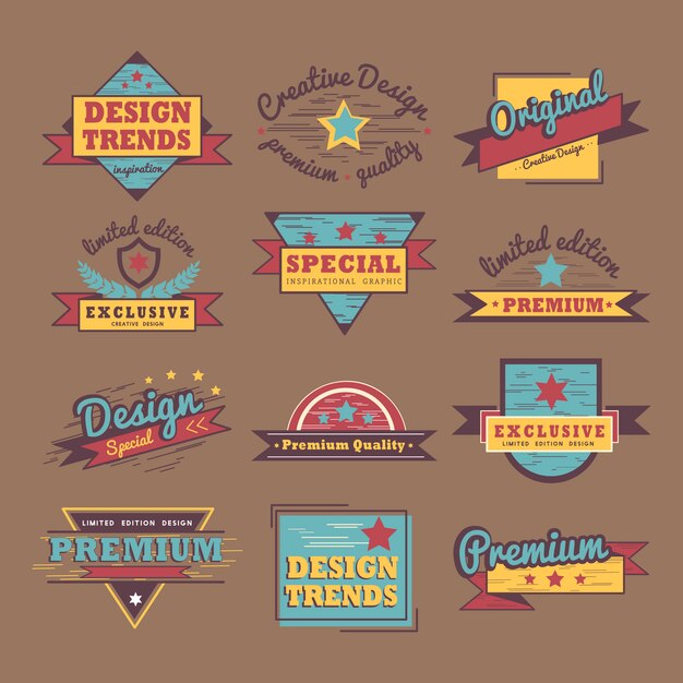 Insignia de calidad premium vector set
