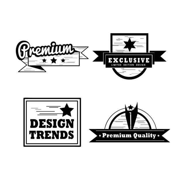Insignia de calidad premium vector set