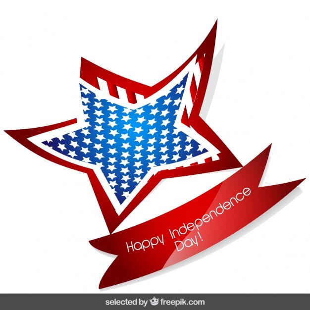Insignia Día de la Independencia con la estrella y la cinta