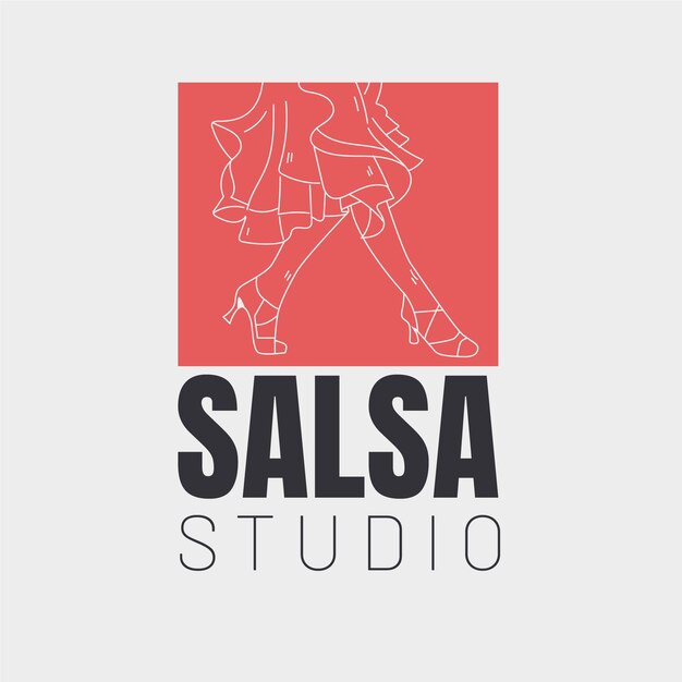 Insignia e insignia de salsa de diseño plano dibujado a mano