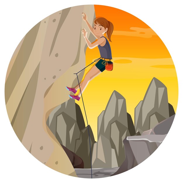 Insignia de escalada en roca aislada