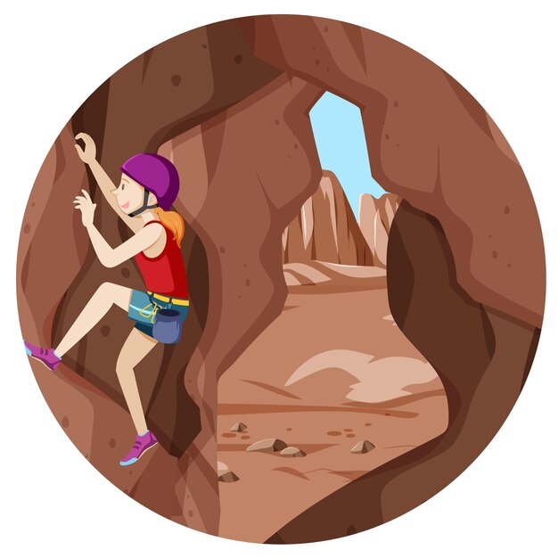 Insignia de escalada en roca aislada
