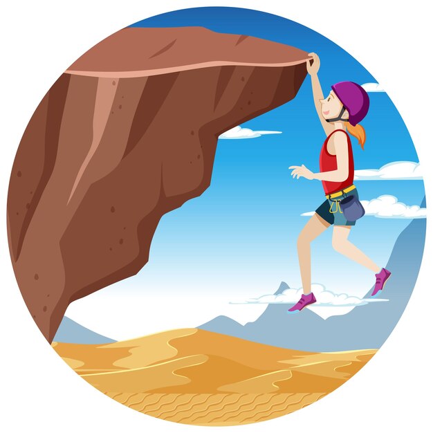 Insignia de escalada en roca aislada