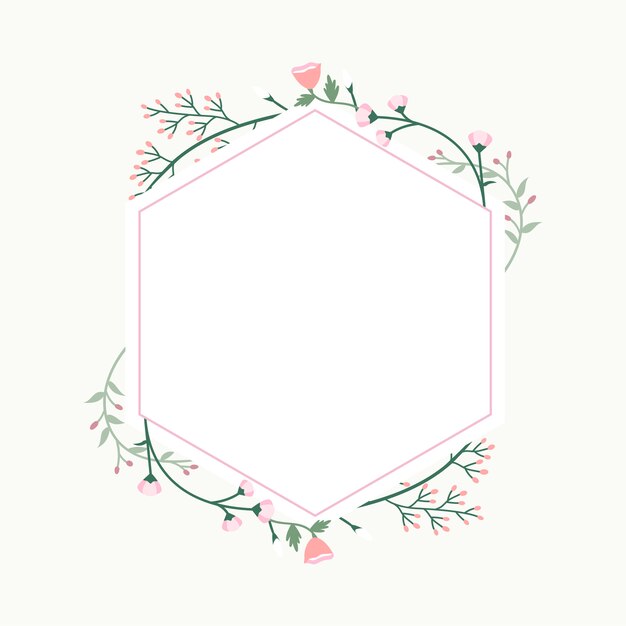Insignia floral del marco