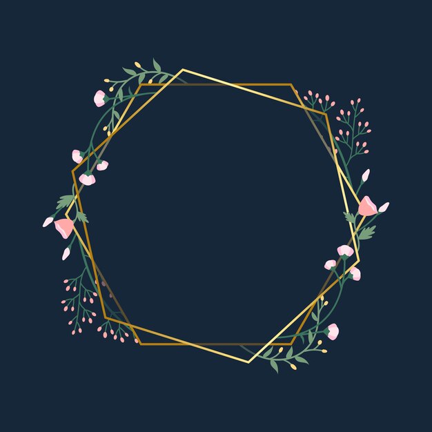 Insignia floral del marco