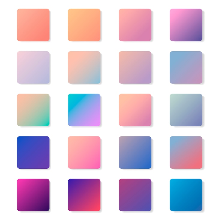 Vector gratuito insignia de gradiente colorido conjunto