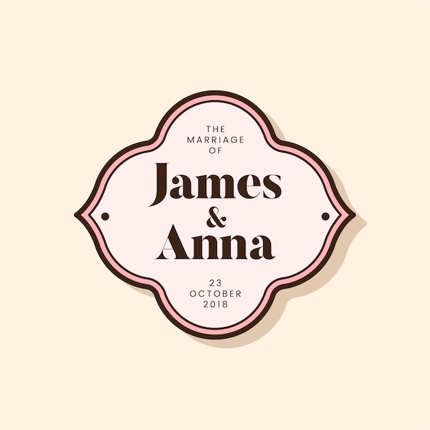 Insignia de invitación de boda de estilo clásico