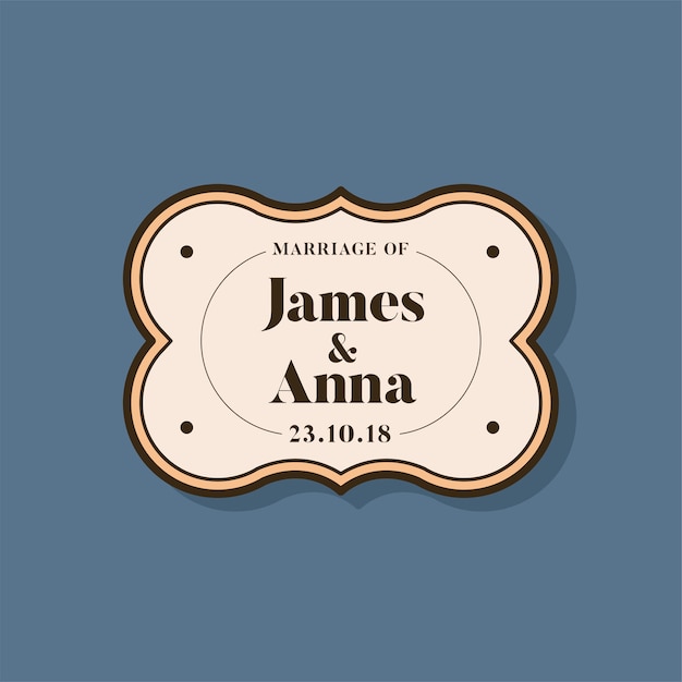Insignia de invitación de boda de estilo clásico