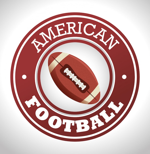 insignia de logotipo de deporte de fútbol americano