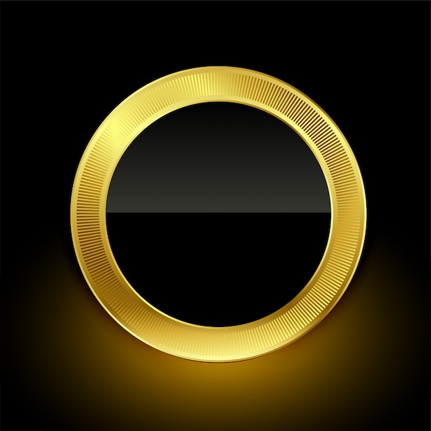 Vector gratuito insignia de oro vacía diseño de botón de etiqueta