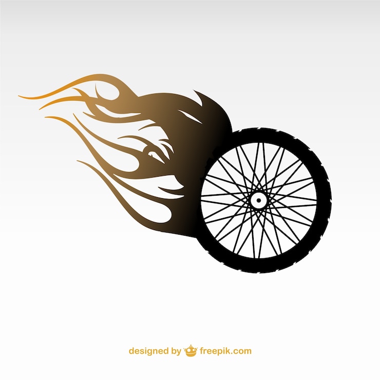 Vector gratuito insignia de rueda de motocicleta