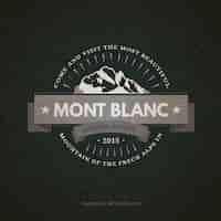 Vector gratuito insignia vintage mont blanc