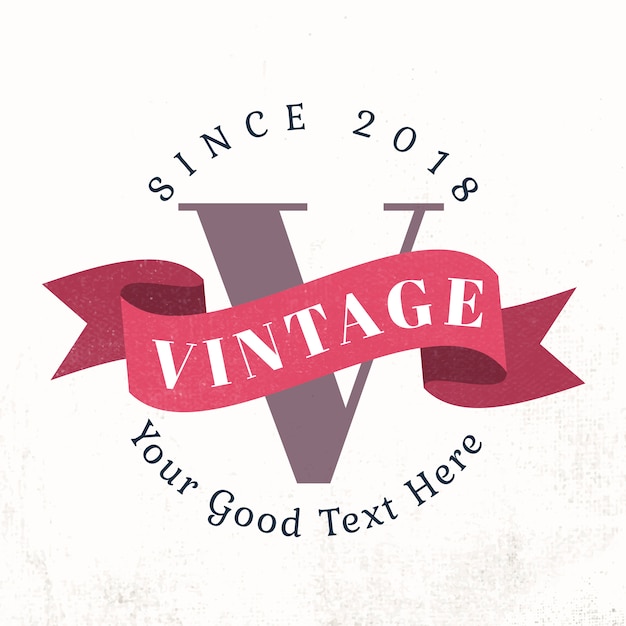 Vector gratuito insignia vintage con un vector de banner