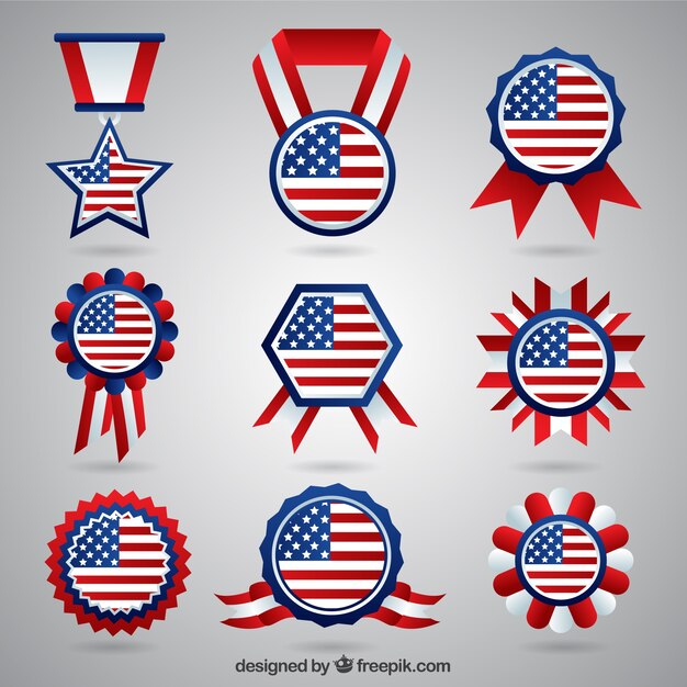 Insignias americanas paquete