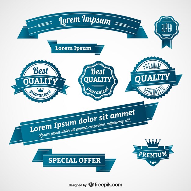 Insignias y banners retro