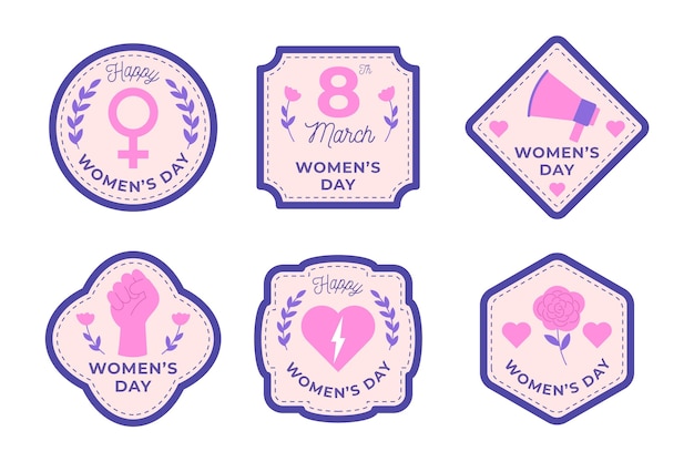 Insignias del día internacional de la mujer