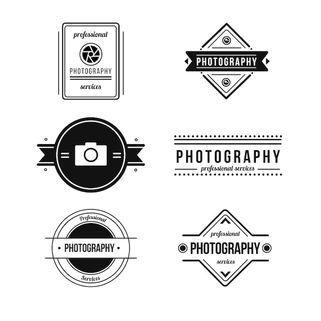 Insignias elegantes de fotografía