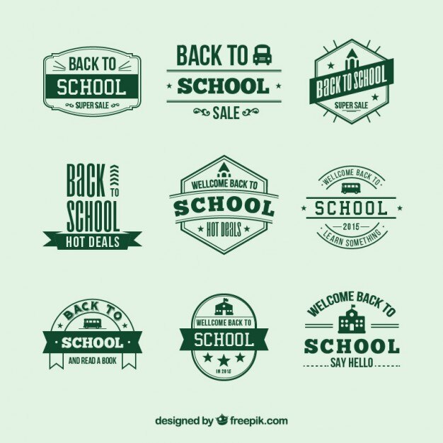 Insignias escolares Retro