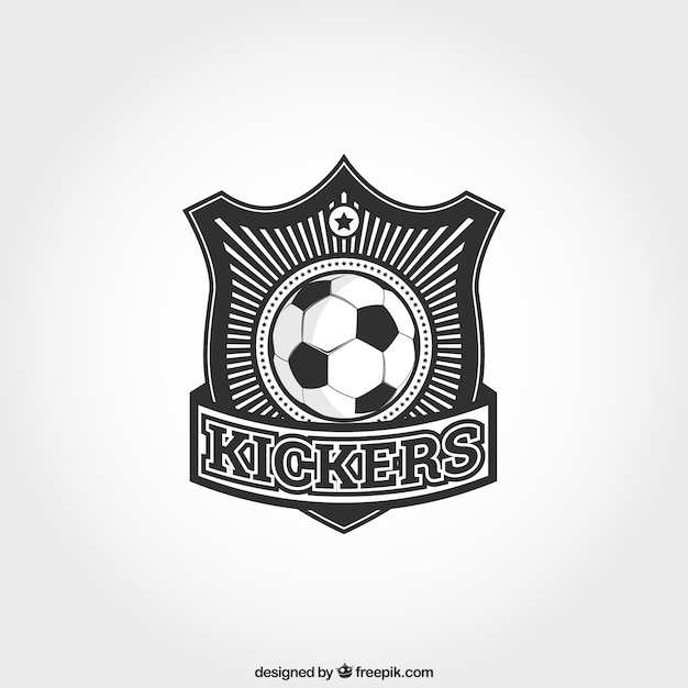 Vector gratuito insignias de fútbol retro