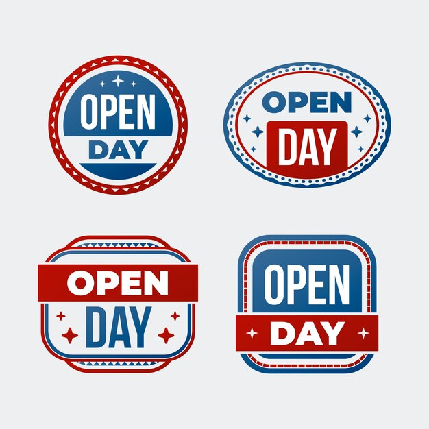Insignias de gradiente de día abierto