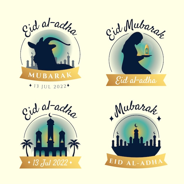 Insignias de gradiente eid al-adha