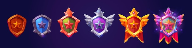 Insignias de logro de clasificación de oro para el juego