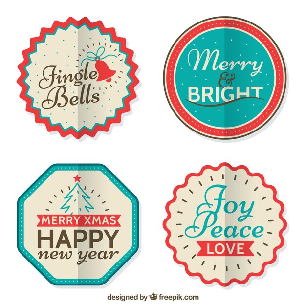 Insignias de navidad vintage
