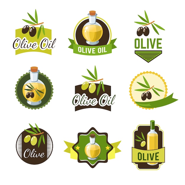 Vector gratuito insignias olive ild