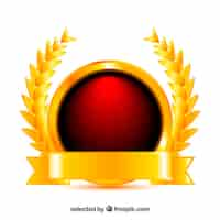 Vector gratuito insignias de oro