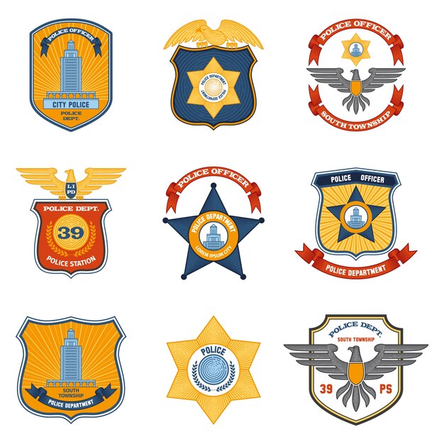 Insignias policiales de color