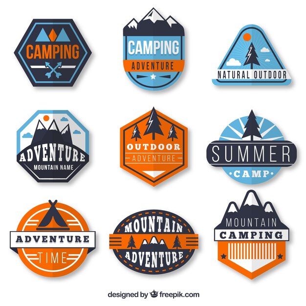 Insignias poligonales de aventuras