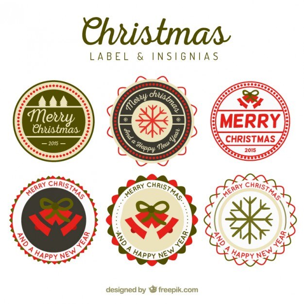 Insignias redondas de navidad