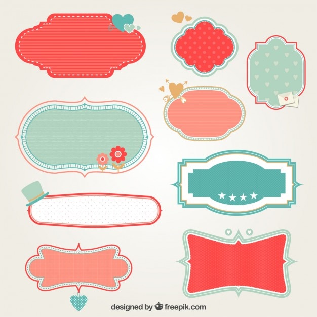 Insignias retro de colores