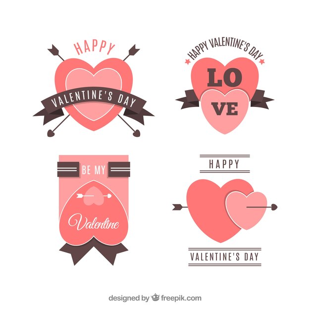 Insignias de san valentín