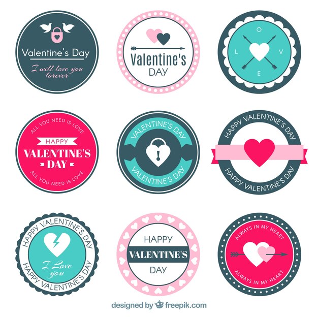Insignias de san valentín