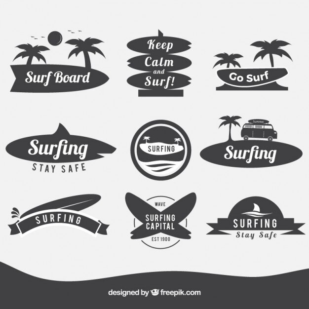 Insignias de tablas de surf