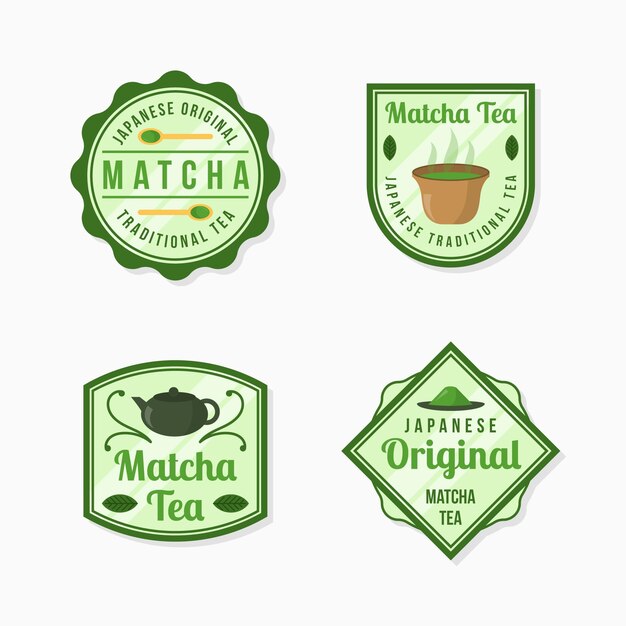 Insignias de té matcha