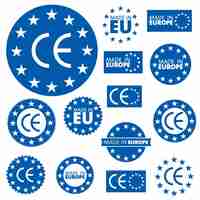 Vector gratuito insignias de la unión europea