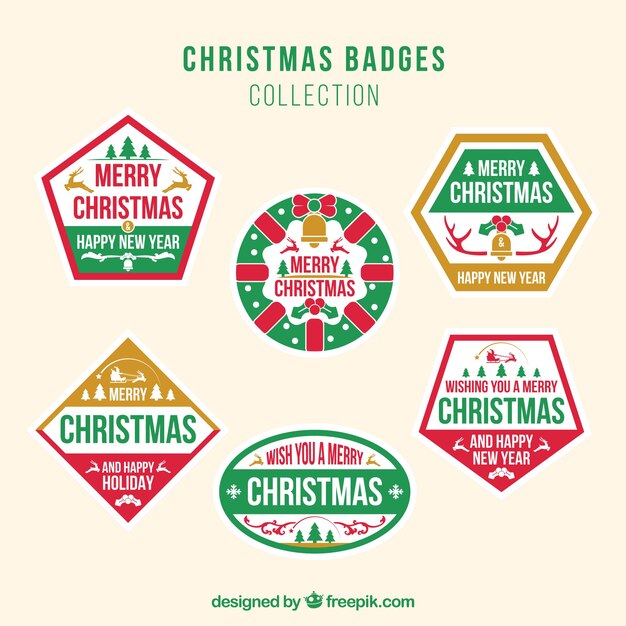 Insignias vintage de navidad